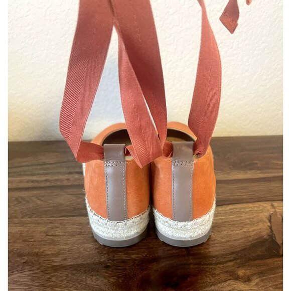 NEW NATURALIZER Womens Orange Platform Suede Platform Slip On ankle tie 7.5 - Picture 5 of 8